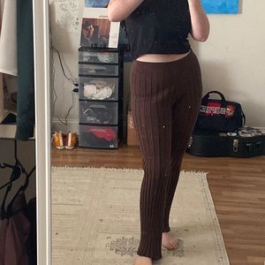 Pleated Knit Pants